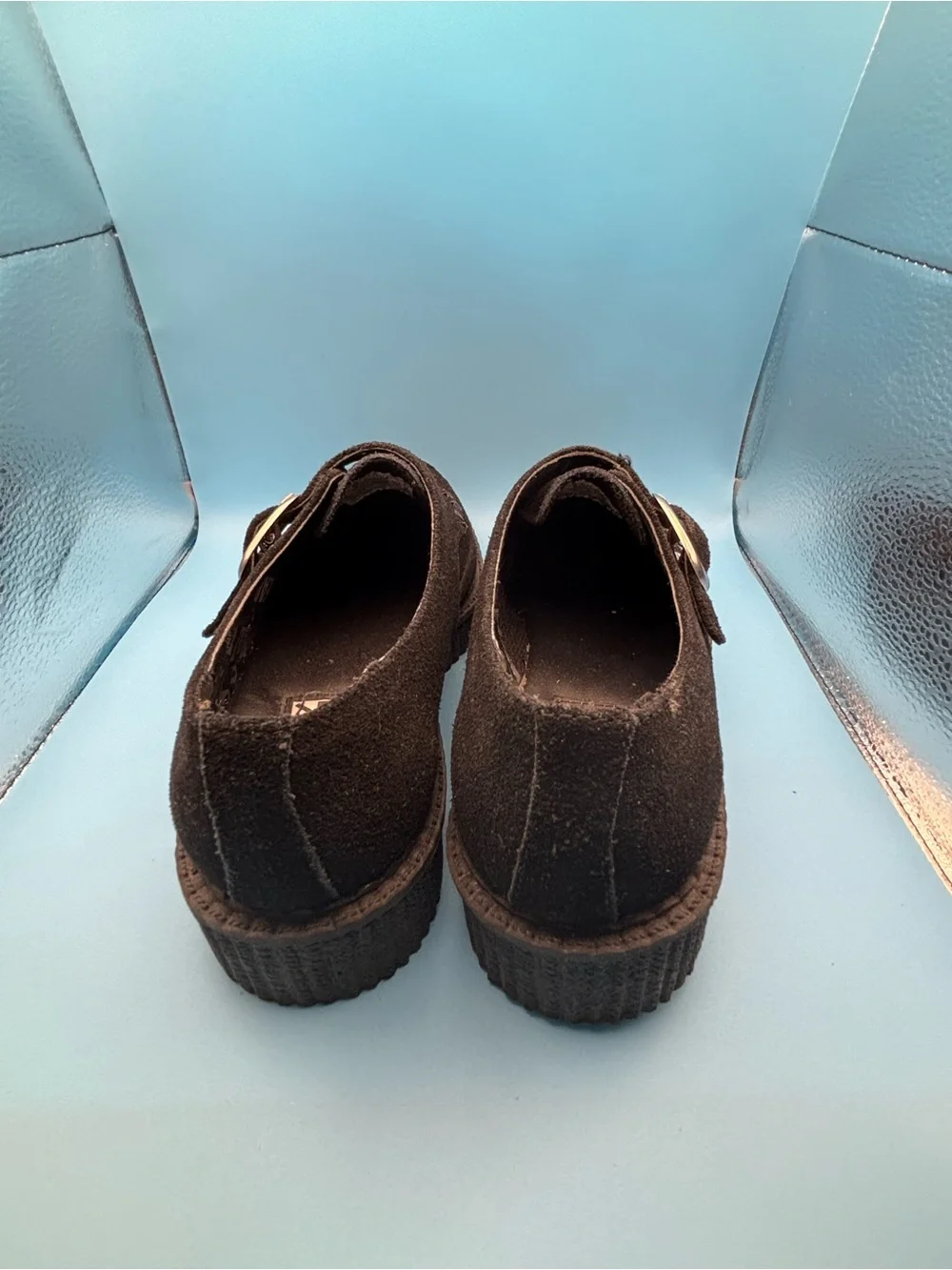 T.U.K  Suede Pointed Black Single Monk Strap Loafers